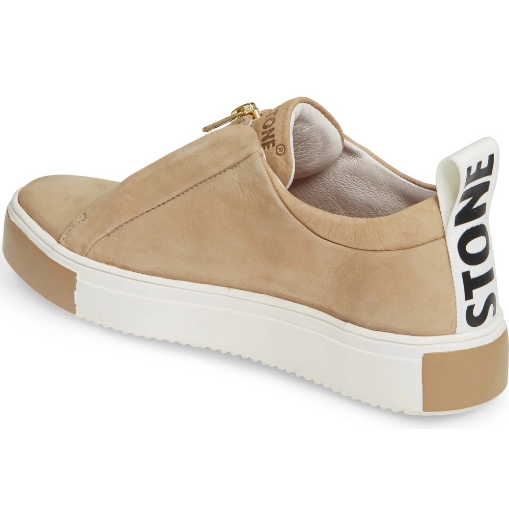 BLACKSTONE RL62 Tan Leather Zip Front Sneaker sz37